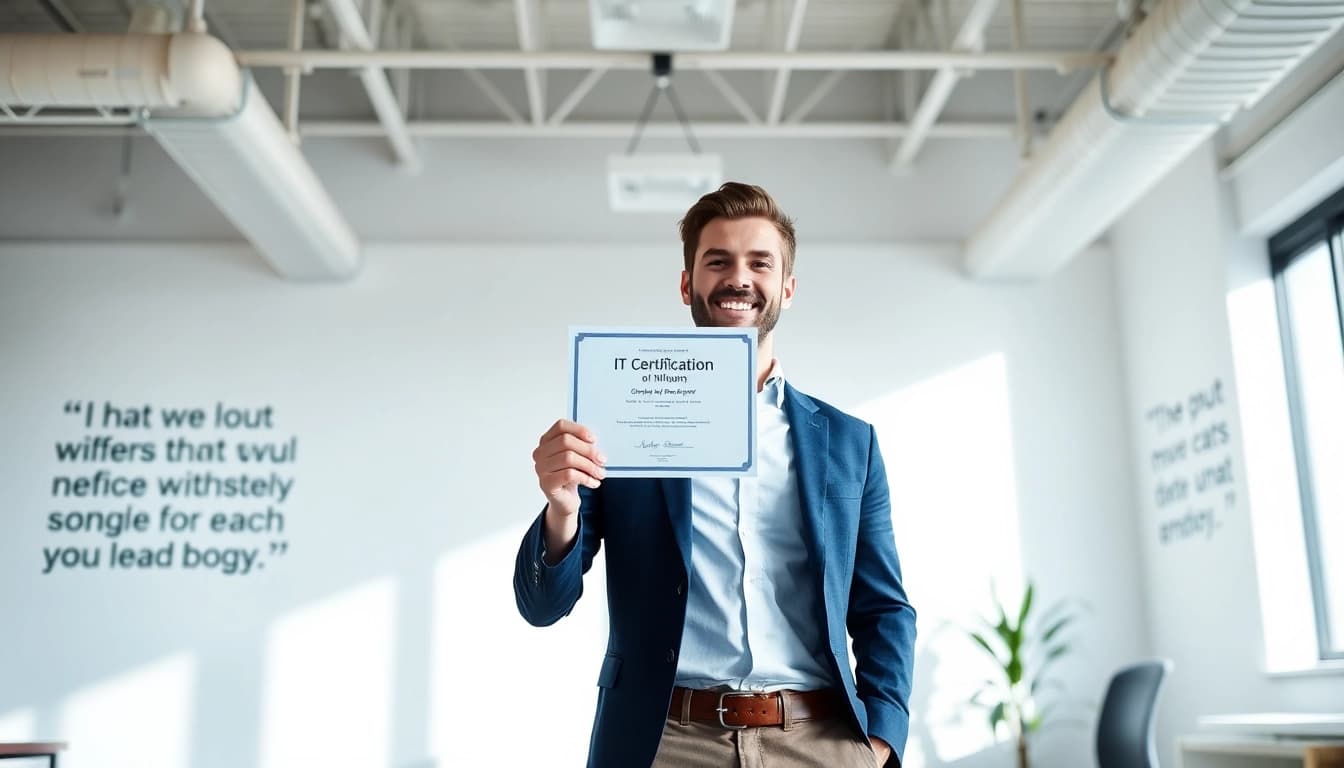 Showcasing IT certifications without studying in a professional office environment