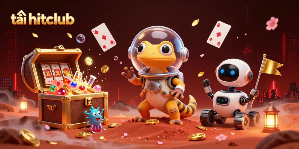 Experience the thrilling adventure of tải hitclub in this vibrant, detailed 3D casino-themed illustration.
