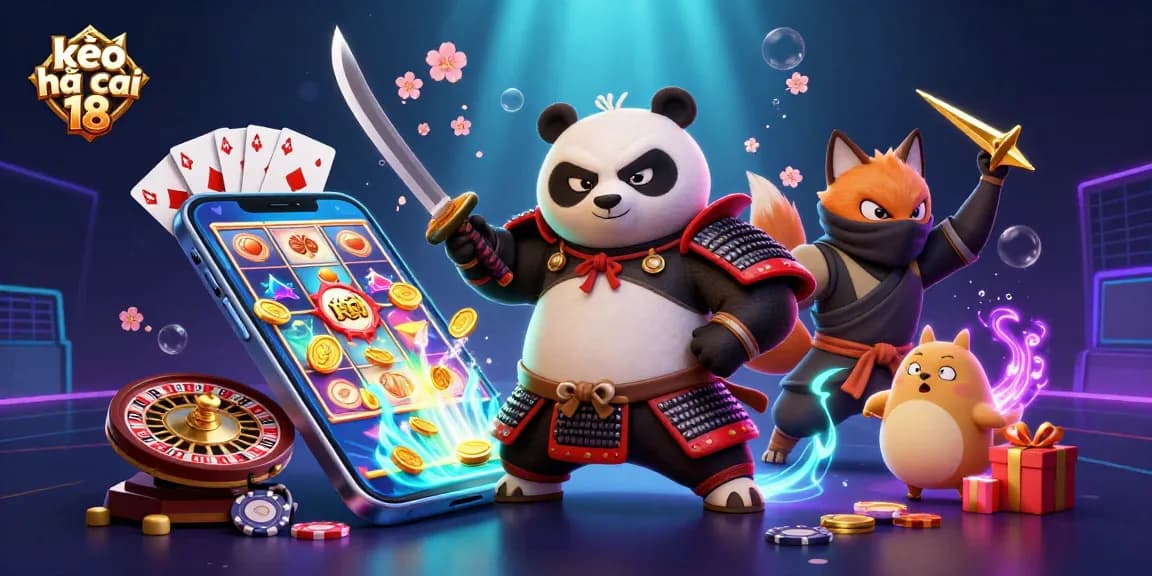Experience exciting game dynamics with kèo nhà cái 18 as cartoon characters engage in a vibrant casino scene.