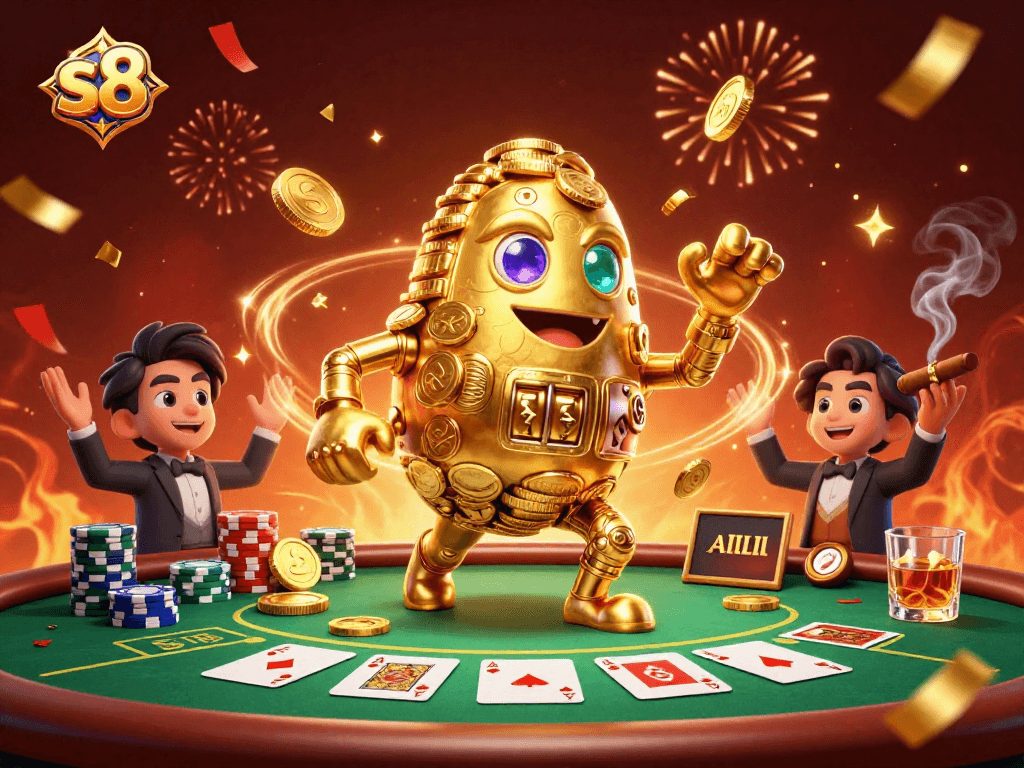 Experience exciting wins at s8 with our golden golem, poker action, and vibrant casino atmosphere.