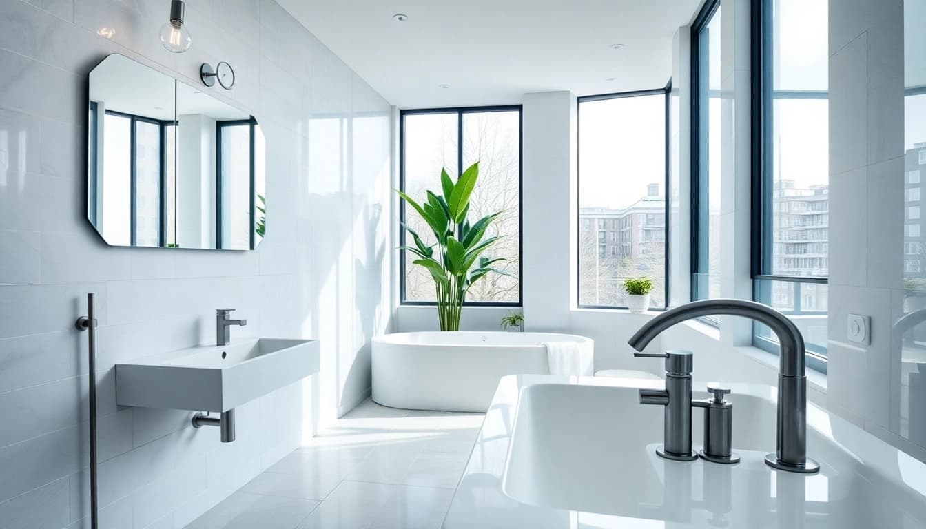 Explore stunning bathroom installation Manchester featuring elegant fixtures and a serene atmosphere.
