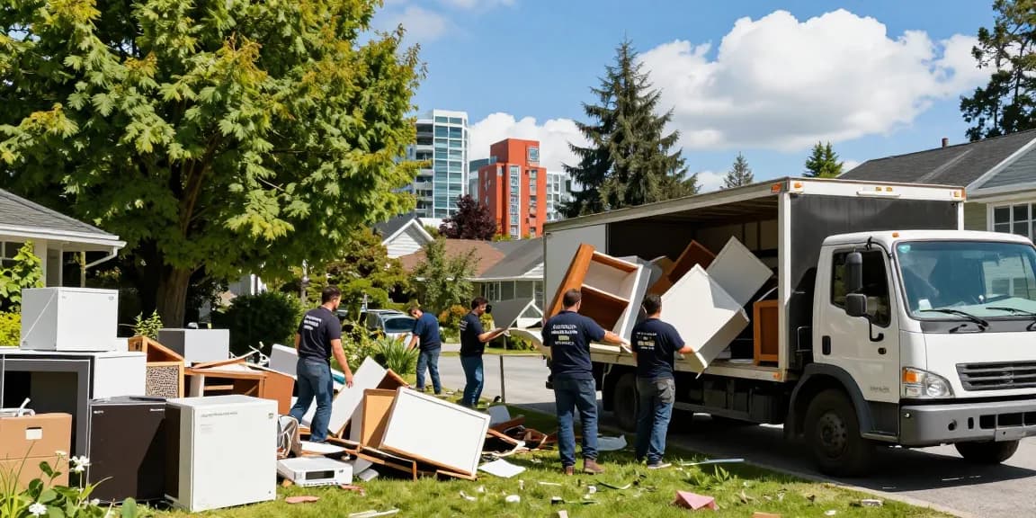 Efficient junk removal in Vancouver with professionals clearing clutter and debris.