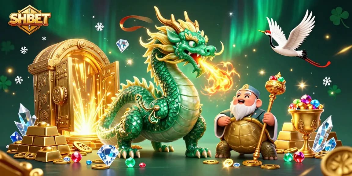 Experience thrilling gaming at SHBET's vibrant online casino featuring unique dragons and treasures.