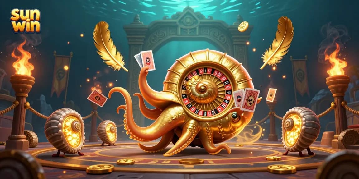Experience the thrill of casino gaming with sun win at this vibrant roulette scene enriched with 3D elements.