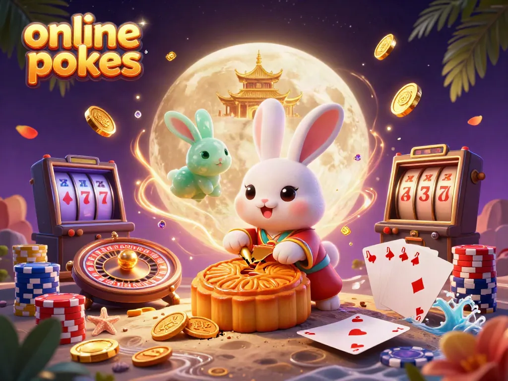 Experience exciting online pokies gameplay in a whimsical lunar setting with vibrant casino elements.