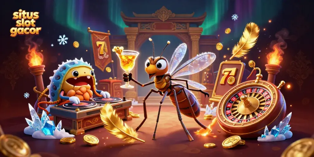Engage with situs slot gacor as a frozen mosquito mascot, trilobite DJ, and golden roulette