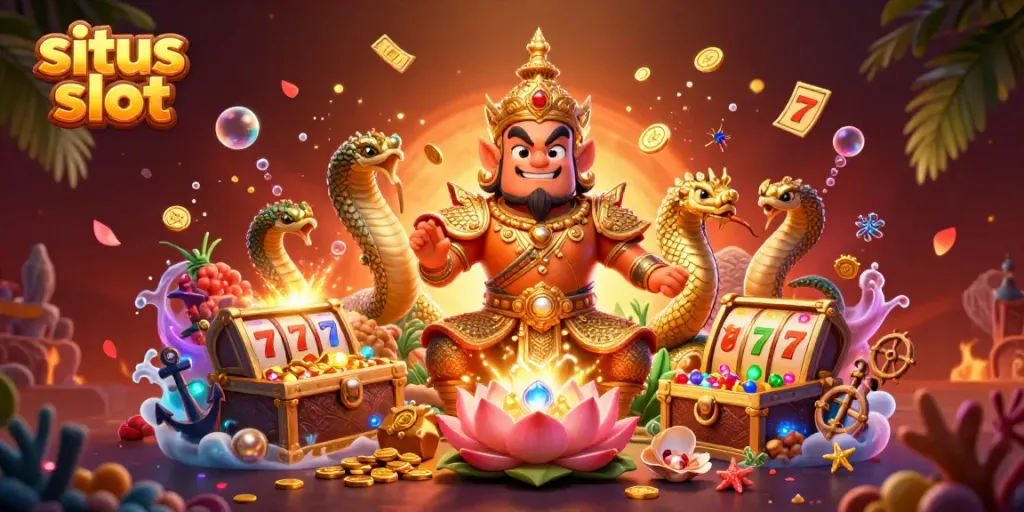 Immerse in the dynamic world of situs slot with lively characters and vibrant game elements.