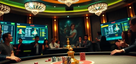 Excited players enjoying a luxurious online gambling experience at f8bet.io casino.