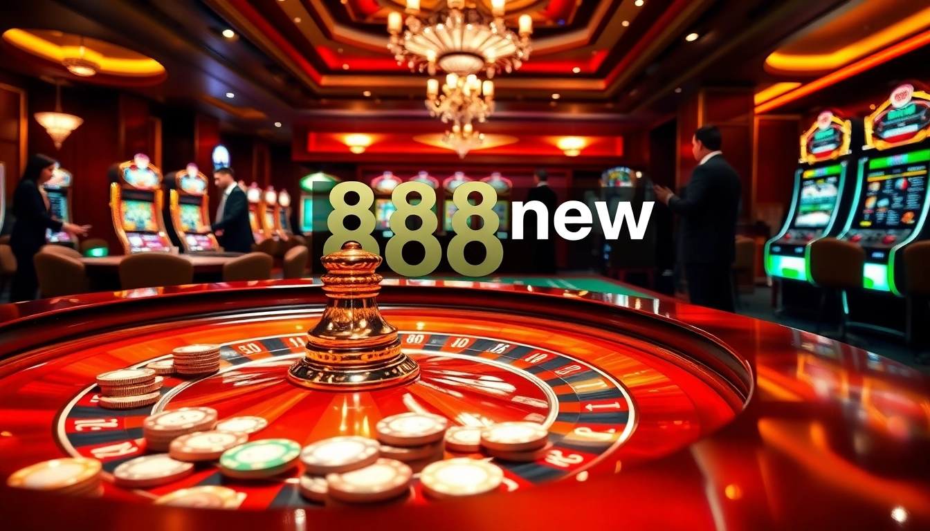 Experience the vibrant atmosphere of 888new casino with thrilling roulette and slot action.