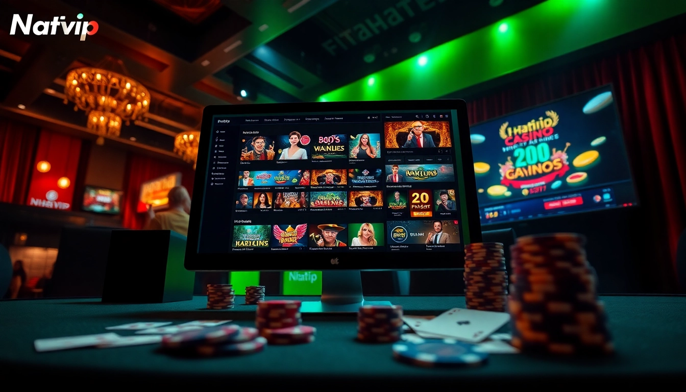 Nhatvip online gambling platform featuring diverse casino games and user-friendly interface.