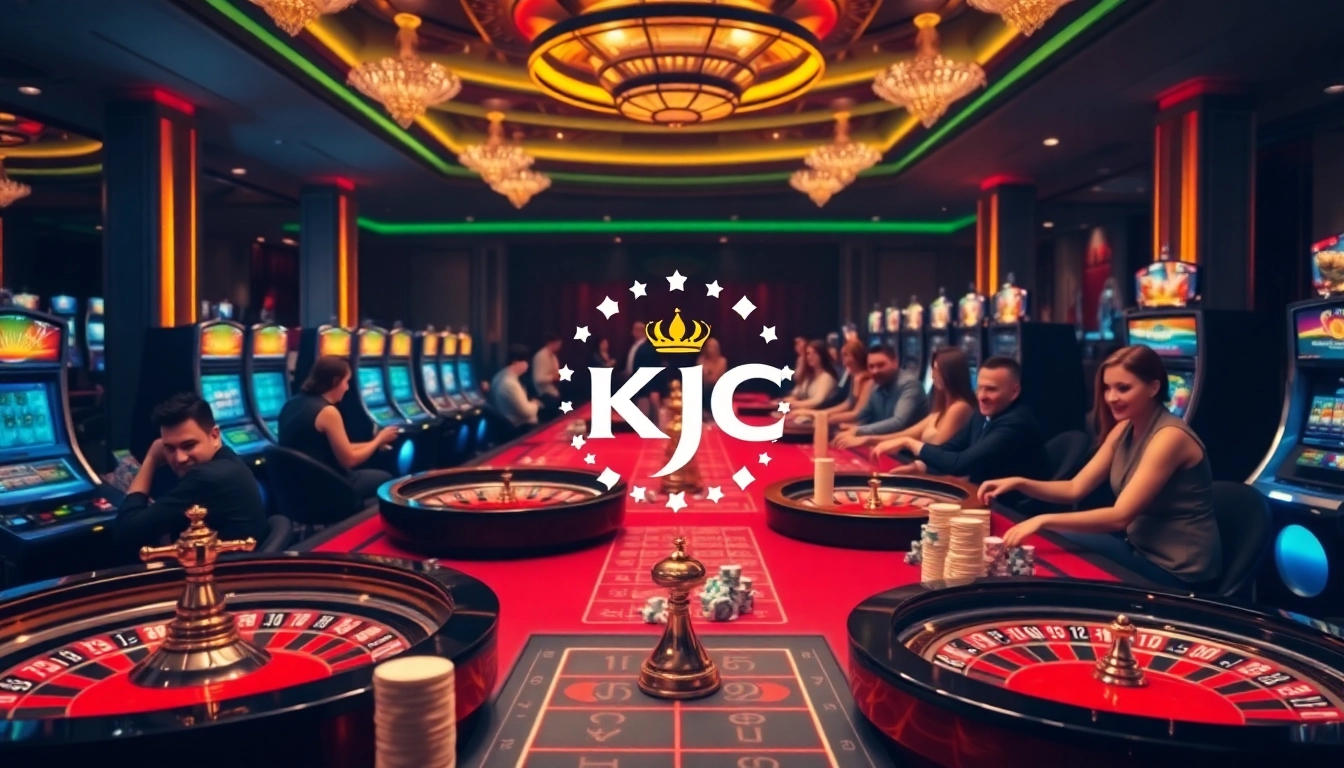 KJC players enjoying high-stakes excitement at a luxurious casino table.
