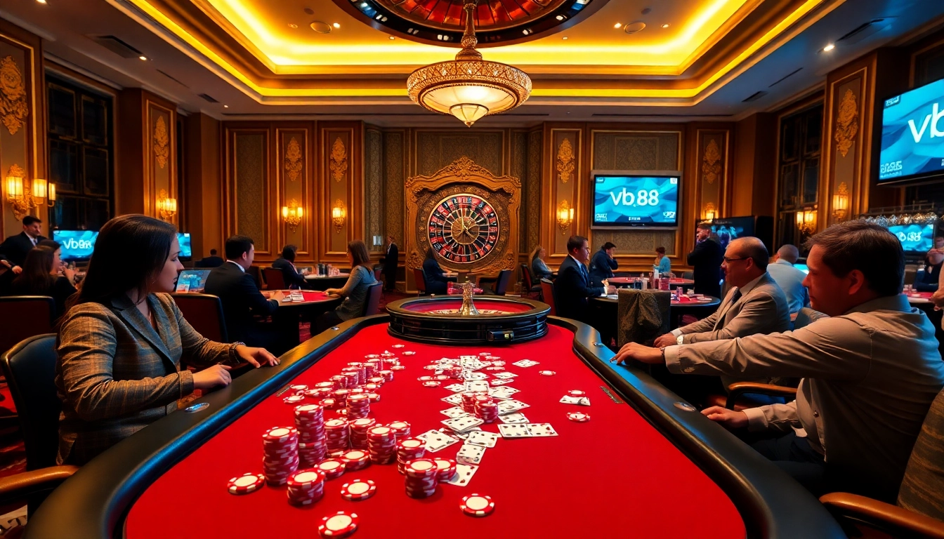 Players enjoying an exciting game at the vb 88 live dealer casino.
