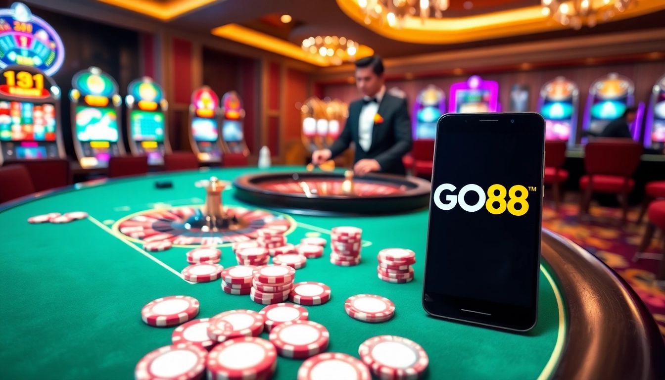 Players engage in thrilling gambling activities showcases GO88 as a premier online gaming platform.