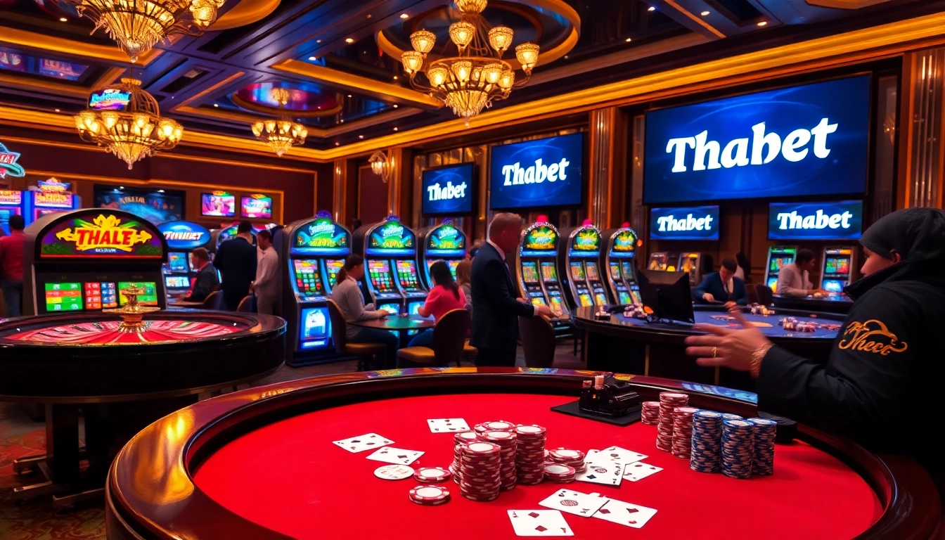 Experience the thrill of gaming at Thabet with vibrant tables and engaging players.