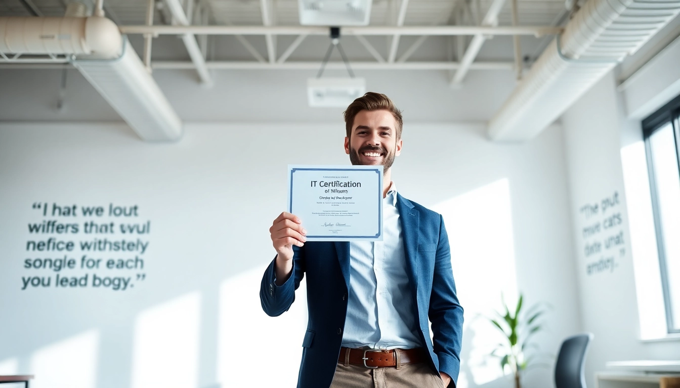 Showcasing IT certifications without studying in a professional office environment
