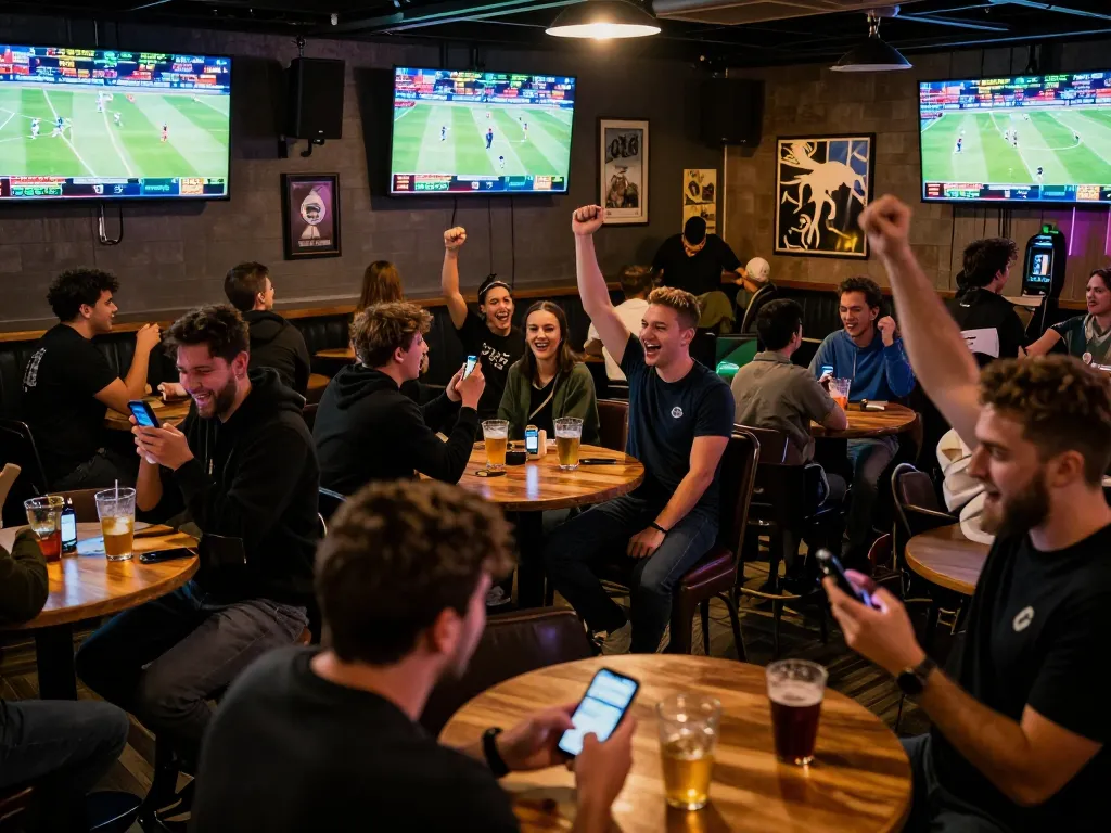 Excitement builds as F168 sports betting patrons passionately engage while placing live bets