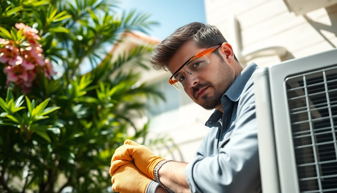 Air Conditioning Repair Tampa service technician expertly repairing an AC unit in a residential setting.