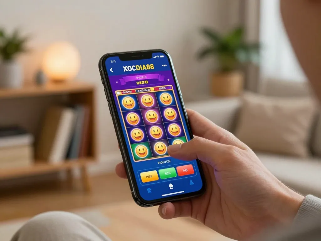 Play exciting games on the XOCDIA88 app with your smartphone in a cozy home setting