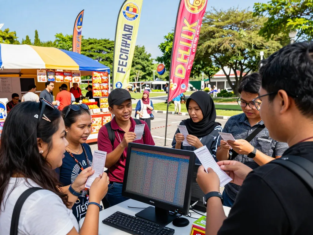 Antusiasme komunitas seputar hasil Pengeluaran HK di acara undian lotere yang meriah.