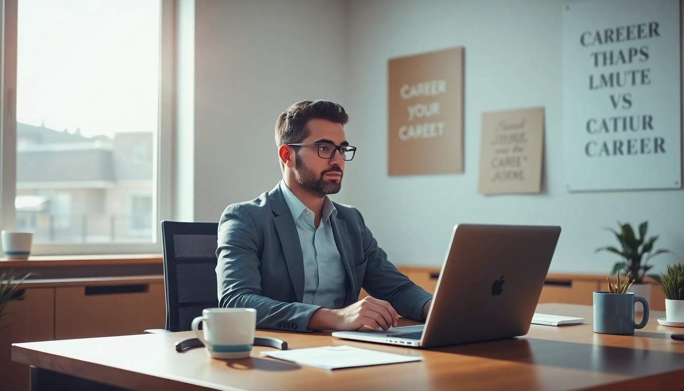 Unlock your Ideal career through focused exploration in a vibrant workspace.