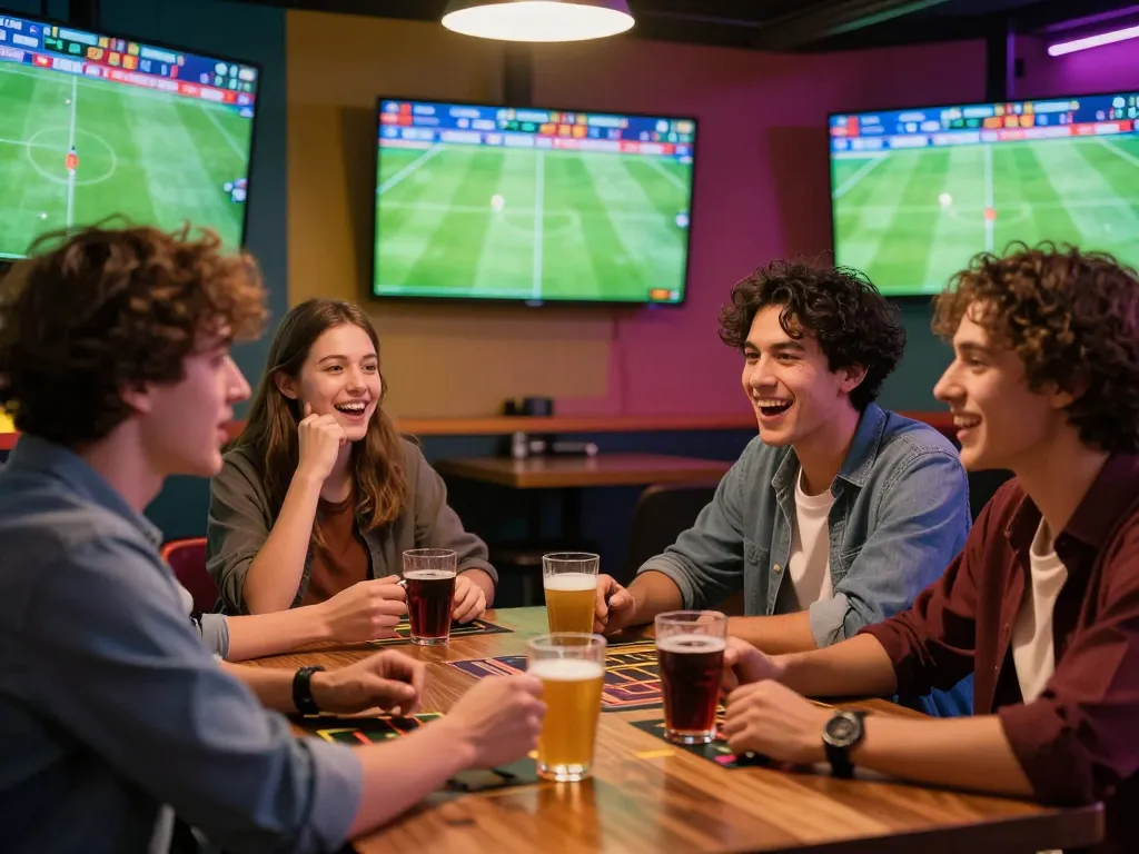 Socolive TV xem bong da during an exciting sports betting session among friends, capturing their enthusiasm and engagement.