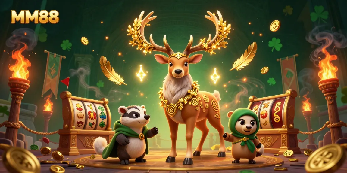 Experience thrilling gameplay with MM88's engaging characters in an exciting casino scene.