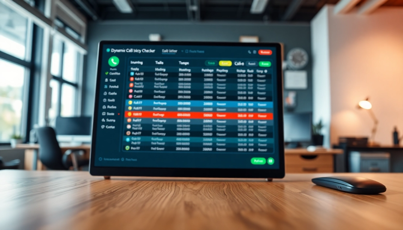 Visualizing a call history checker interface with clear data presentation.