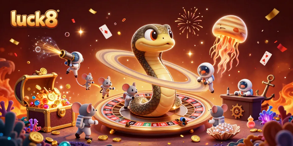 Experience thrilling bets in luck8's cosmic casino with a unique Saturn roulette.