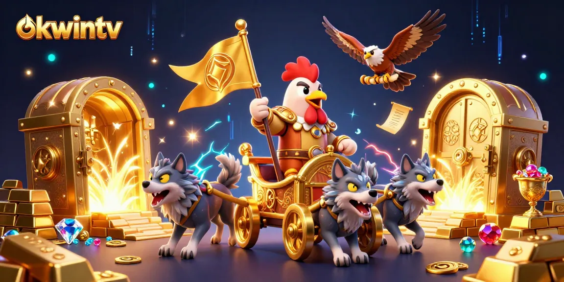 Experience thrilling action with okwintv's dynamic 3D casino illustration featuring iconic gambling elements.