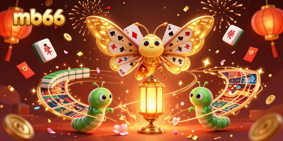 Bet on exciting games at mb66 with a vibrant 3D illustration of casino-themed elements.
