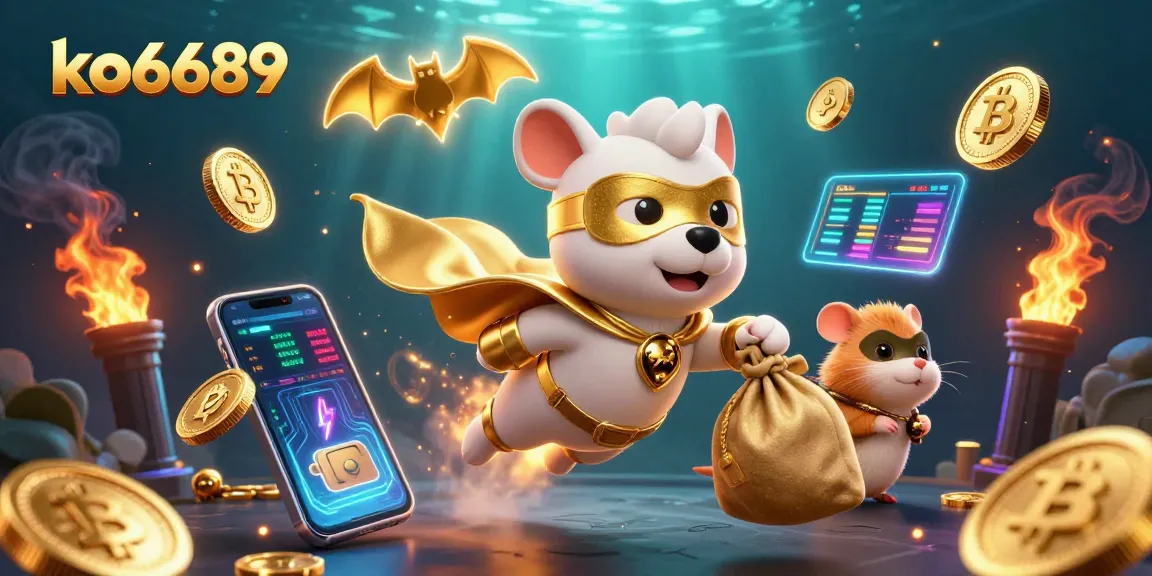 Engage with thrilling gaming at ko6689, featuring a superhero dog and gold coins in a vibrant casino scene.