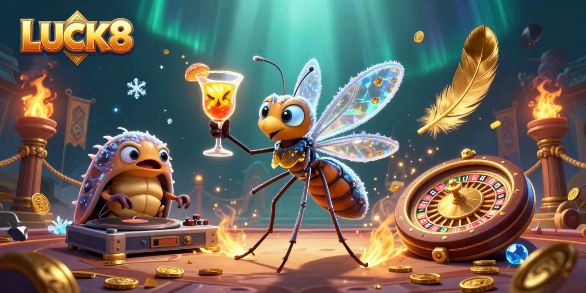 Engage with LUCK8's vibrant casino universe featuring unique 3D characters, dazzling game elements, and rich detail.