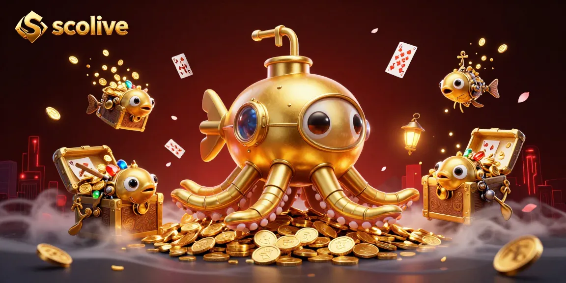 Socolive immerses users in a vibrant underwater casino-themed experience amidst golden coins and thrilling game elements.