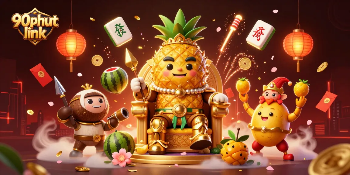 Experience the thrill of betting with 90phut link in this vibrant 3D casino scene.