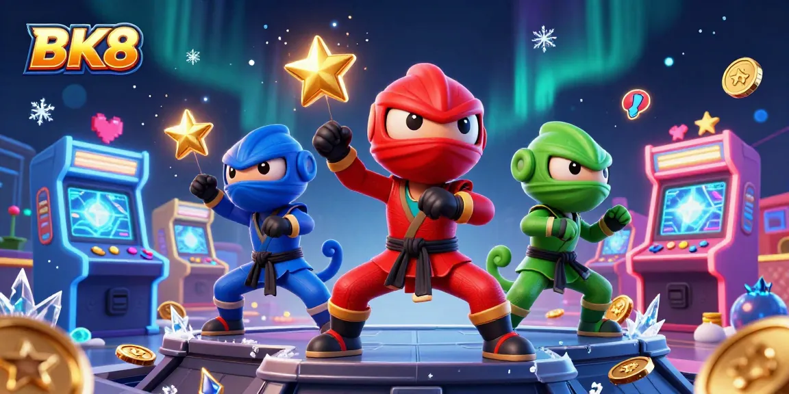 BK8 offers thrilling gaming experiences with ninja chameleons battling under neon lights.