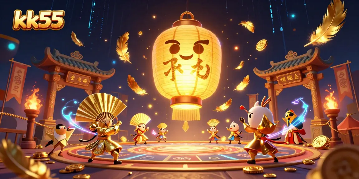 Experience the excitement of kk55 with golden lantern spirit and casino elements bringing luck and fun.